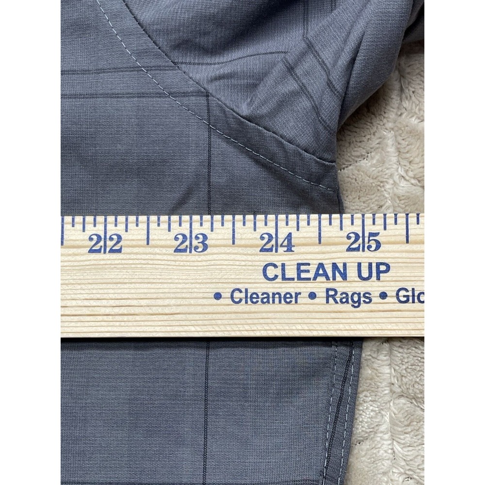 Calvin Klein Button Down Shirt Mens XL Grey Slim Fit Stretch‎ Windowpane - Picture 7 of 12
